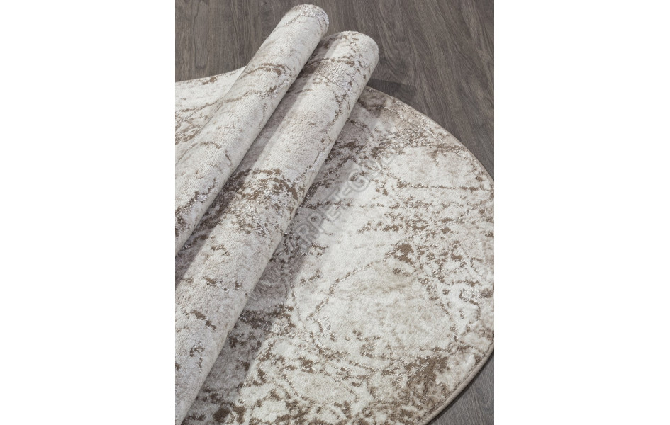 Ковер в стиле модерн F175 - BEIGE - Овал - коллекция ALABAMA